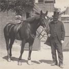 Unidentified man and horse